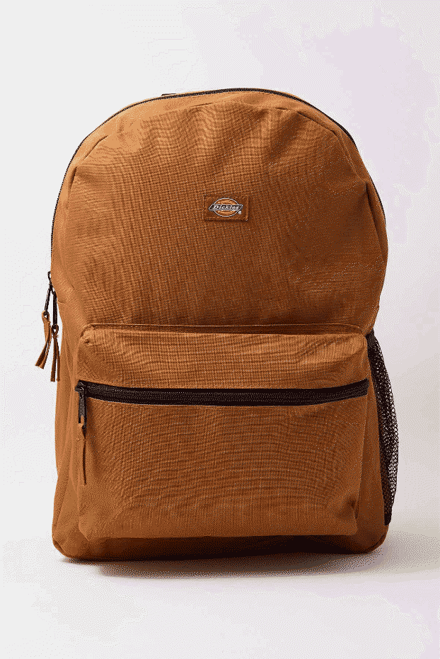 Brown Dickies Polyester Student Backpack for School and Daily Use