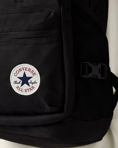 Black Converse Straight Edge Style Backpack for Multi - Purpose Use
