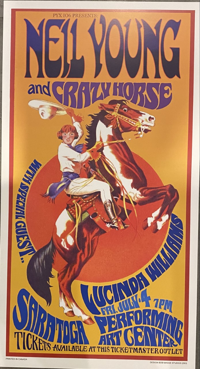 Authentic Neil Young and Bob Masse Tour Poster
