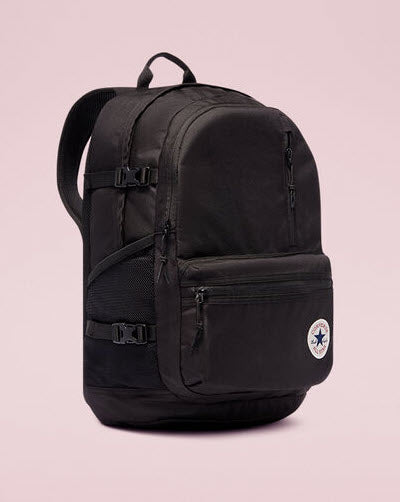 Black Converse Straight Edge Style Backpack for Multi - Purpose Use