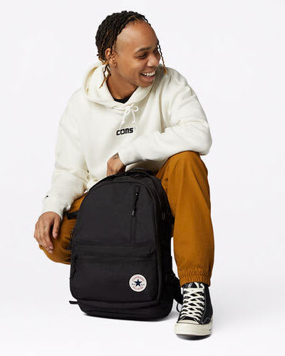 Black Converse Straight Edge Style Backpack for Multi - Purpose Use