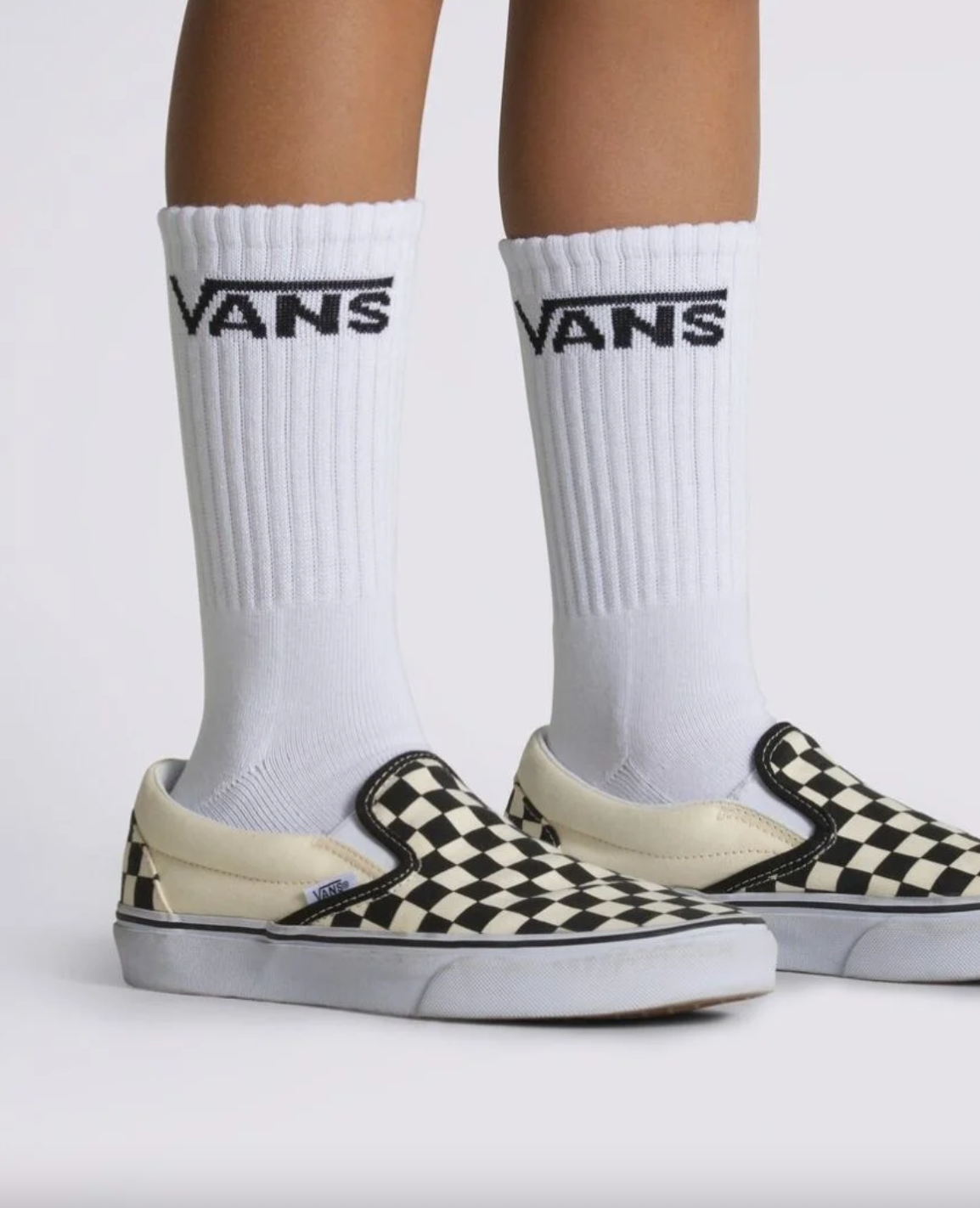 Vans 3-Pack Youth White Classic Crew Socks VN000YBRWHT
