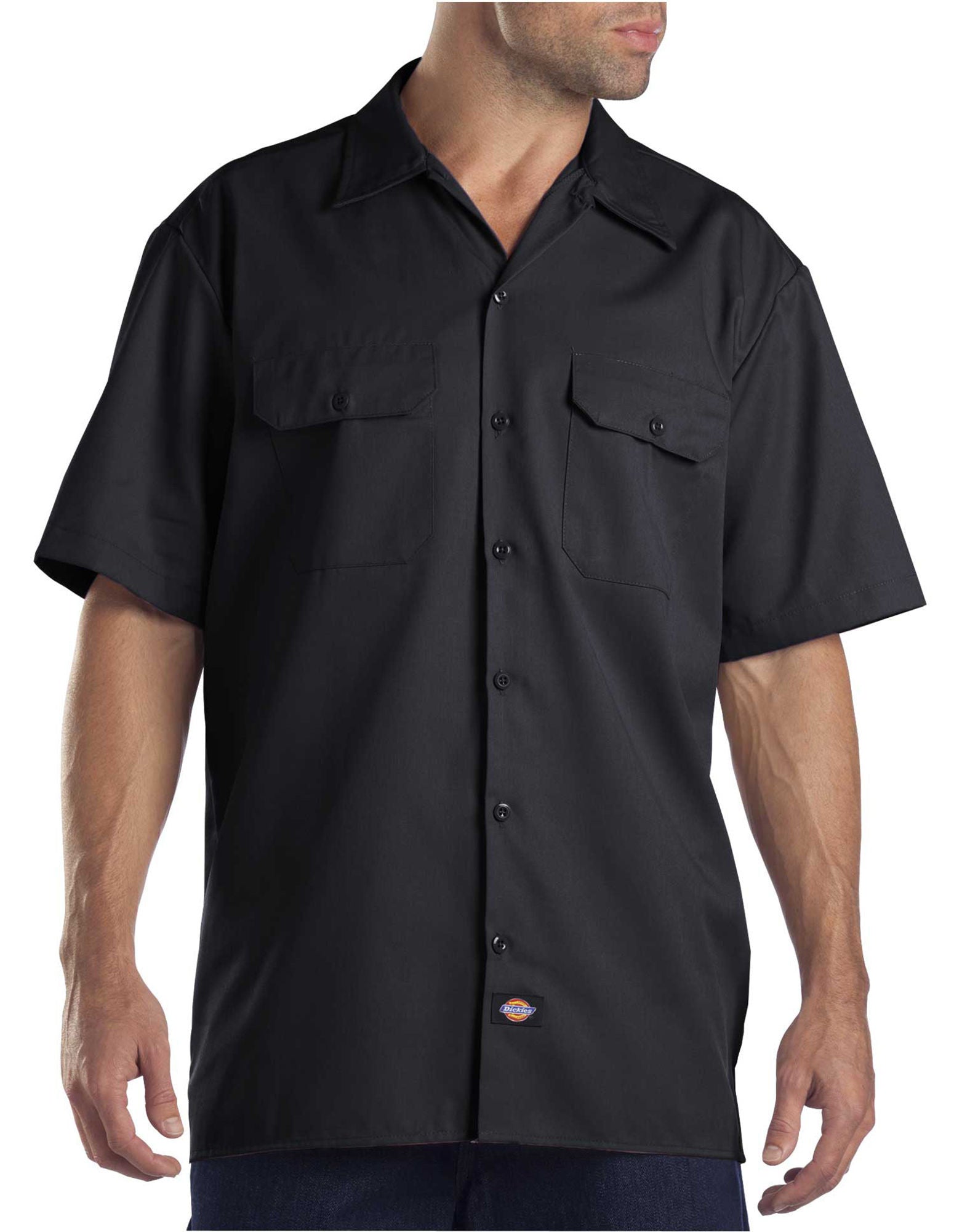 Dickies Black Big & Tall Short Sleeve Moisture - Wicking Work Shirt 1574