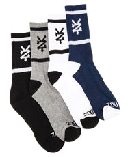 Zoo York 4-Pack Assorted Color Stacks Socks