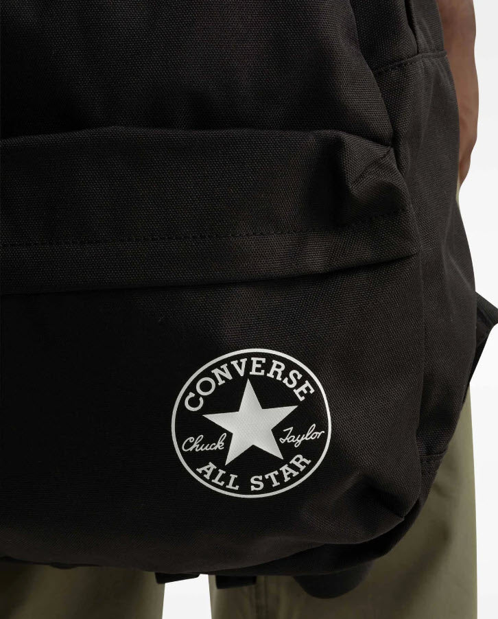 Converse Black Unisex Speed 3 Durable Polyester Backpack for School
