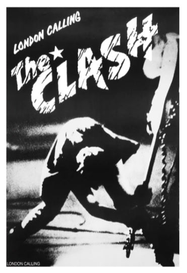 Black and White The Clash London Calling Poster, 61×91.5cm